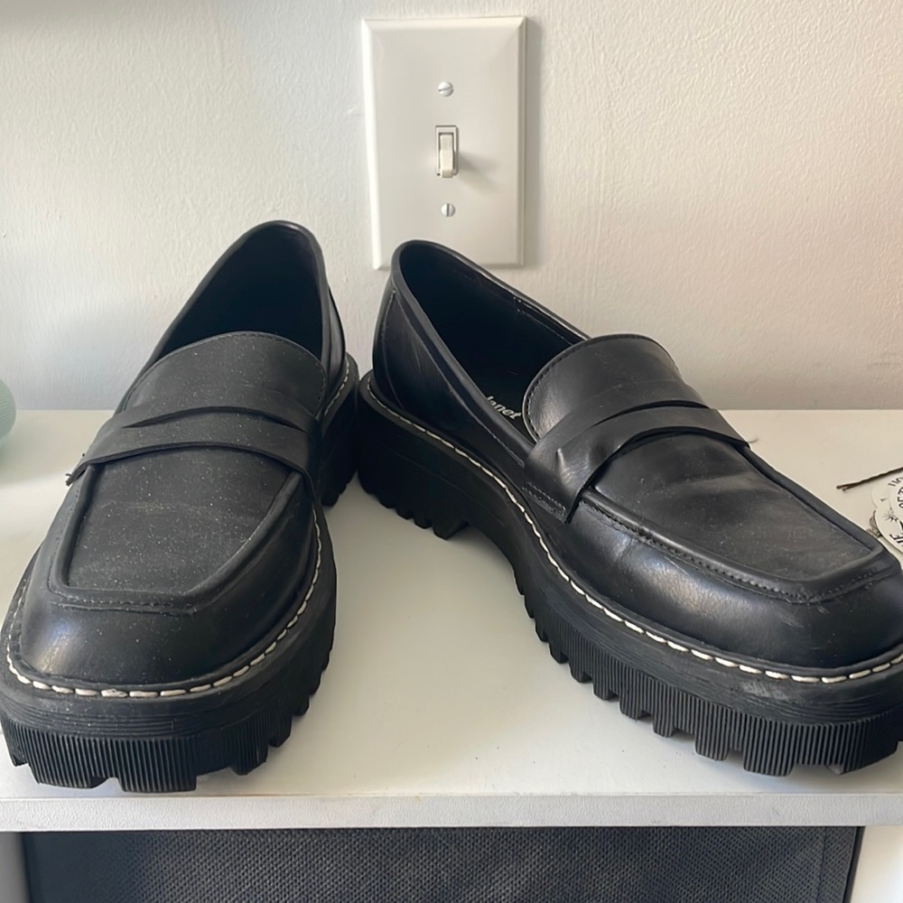 Black loafers size 10
